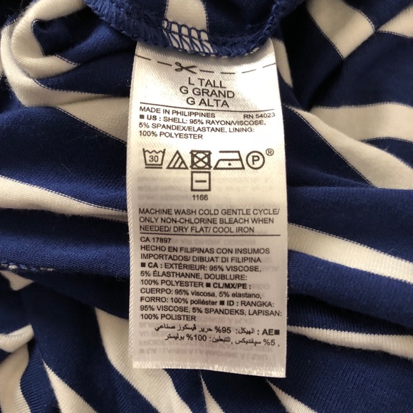 Navy and White Maxi Dress - Picture 5 of 5